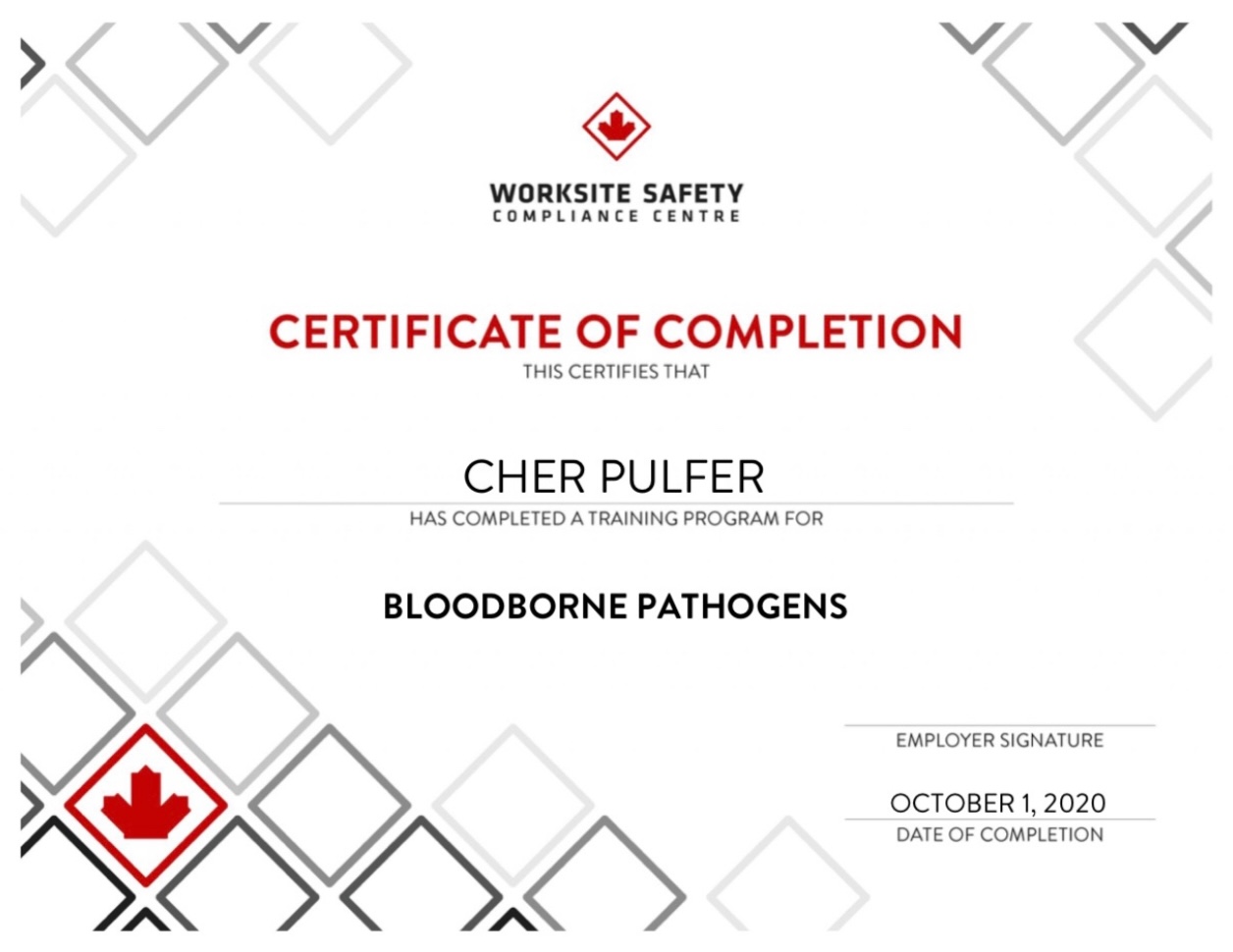 Bloodborne Pathogens certification