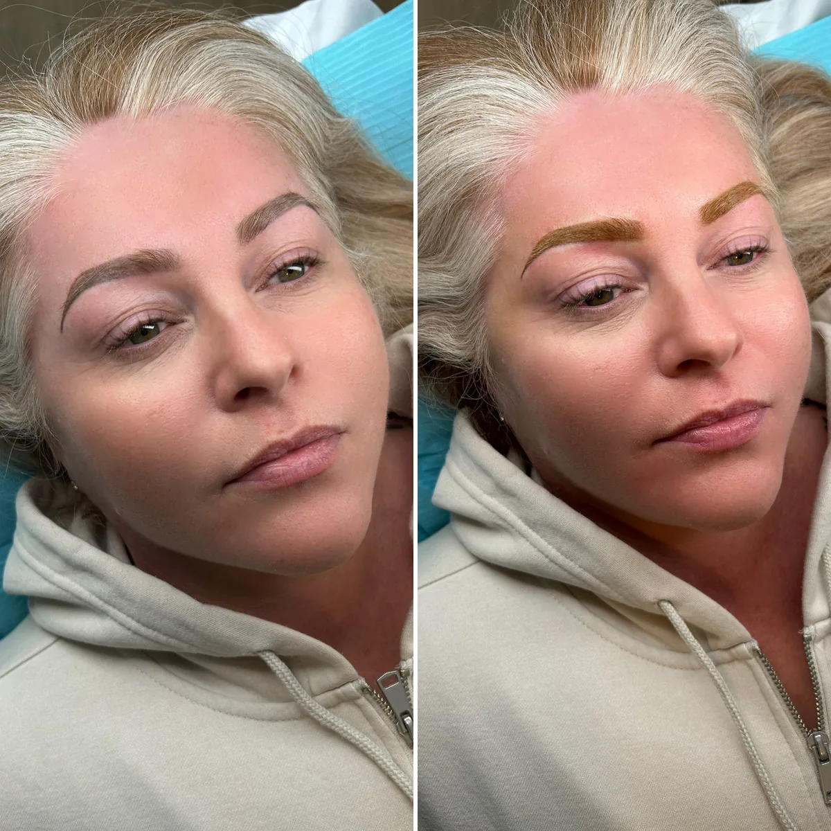 eyebrow tattoo correction before and after