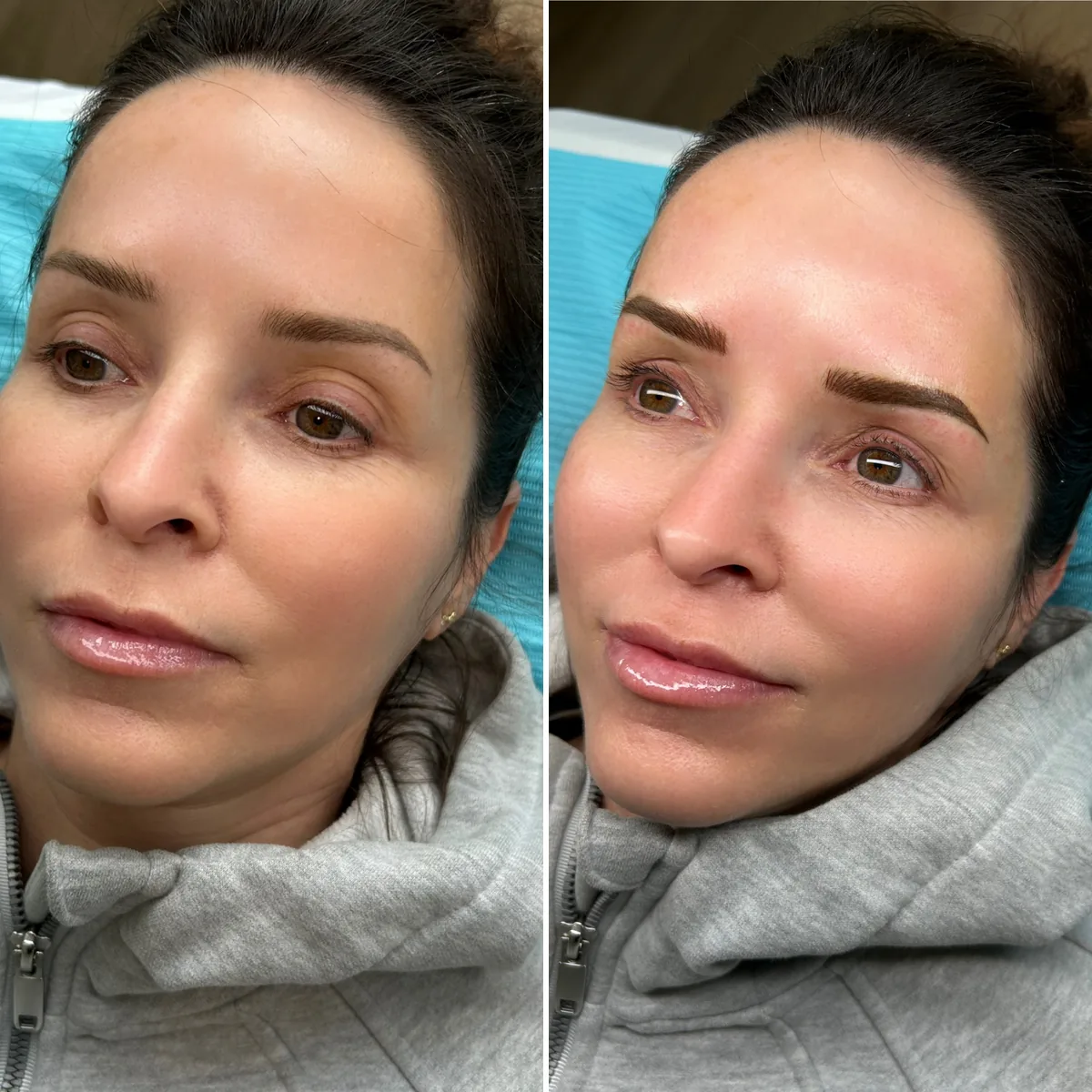 brow touch up before and after