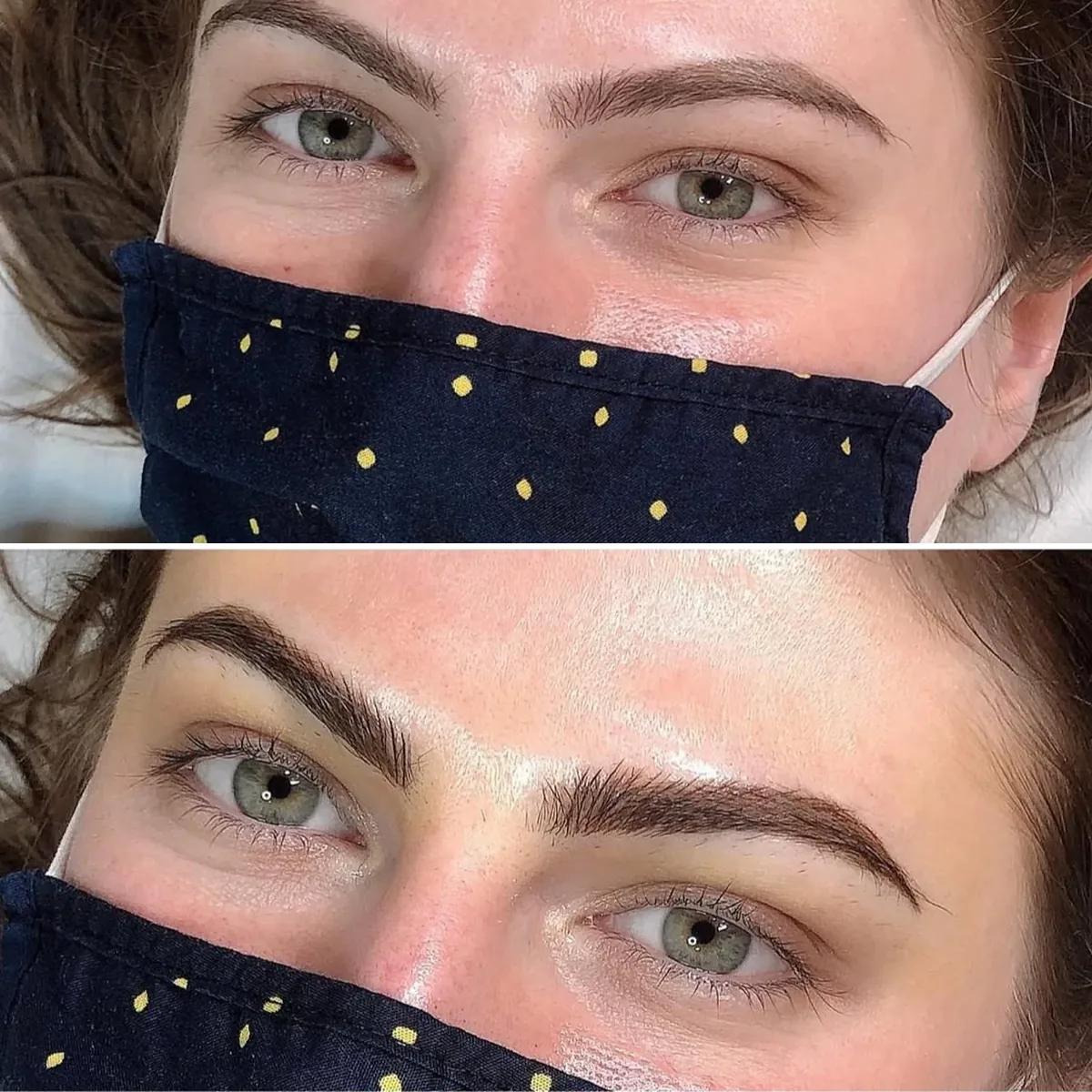 combination brows before and after