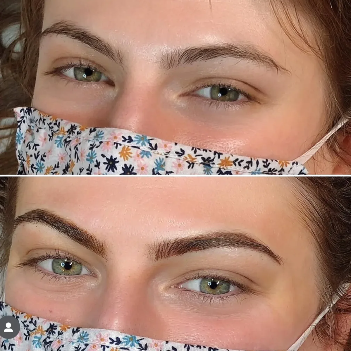 combination brows before and after