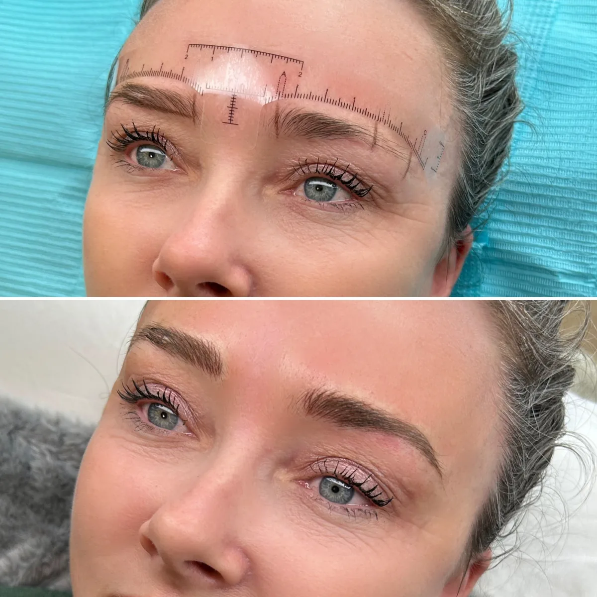 brow mapping and healed microblading