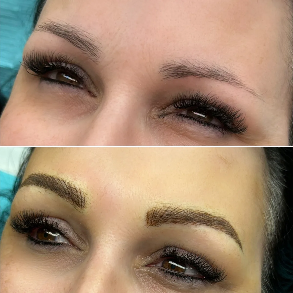 microblading eyebrows before and after